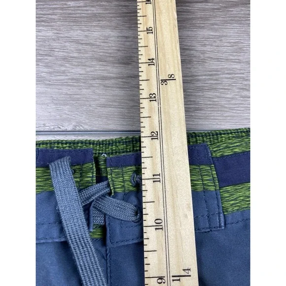 Prana Men's Drawstring Swim Surf Board Shorts Blue Green Size 32 - Picture 7 of 9